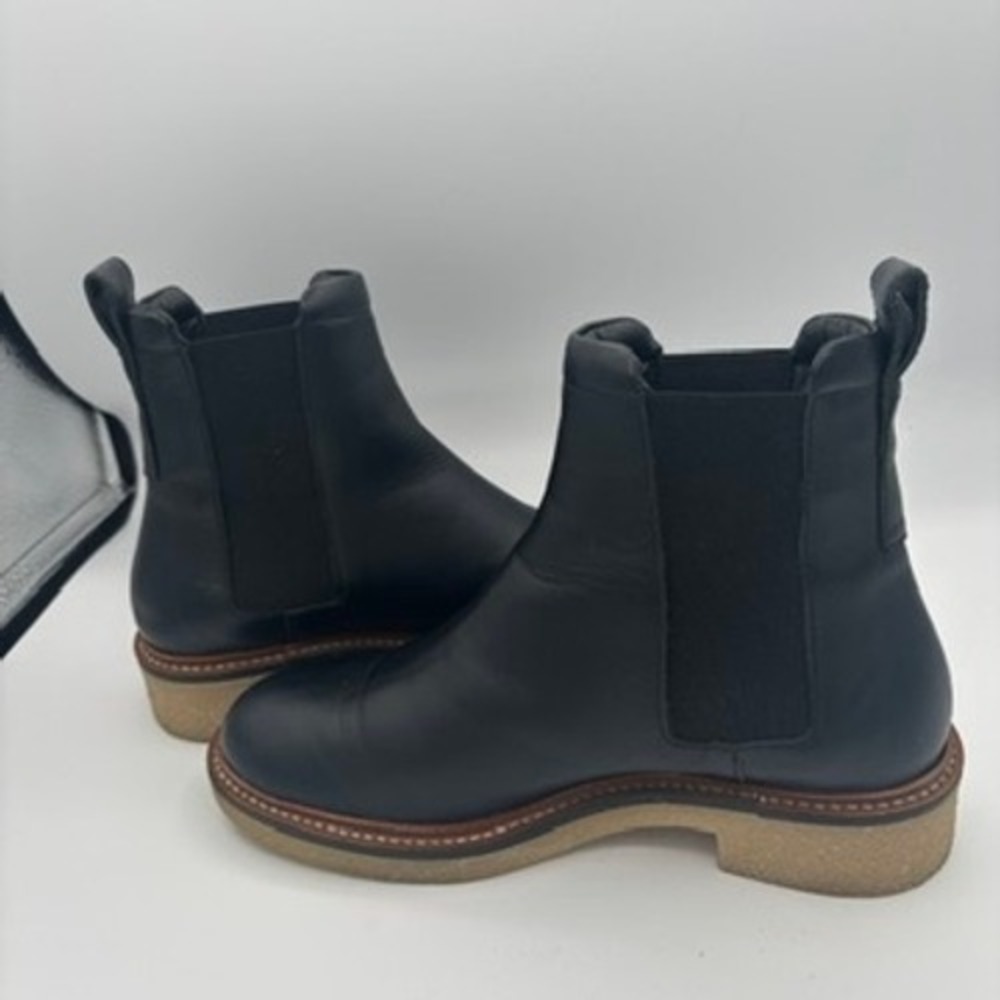 Everlane Chelsea Boot Women Sz 5 Black Leather Italian Made Classic Ankle Boot - Picture 11 of 14
